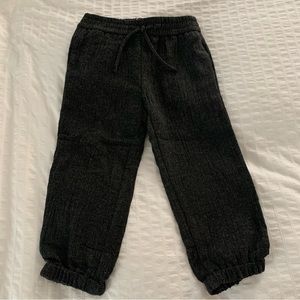 3 for $30 Zara Charcoal Grey Gauzy Wool Blend Joggers Sz 3-4